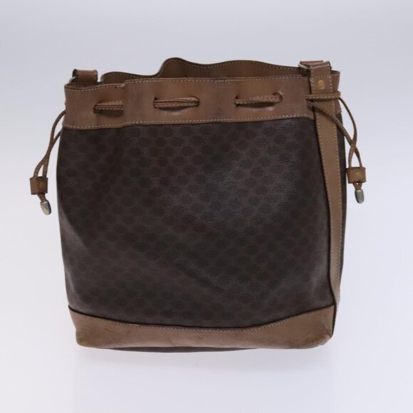 CELINE Macadam Canvas Shoulder Bag PVC Leather 2Set Brown Auth bs23540 - Picture 3 of 16